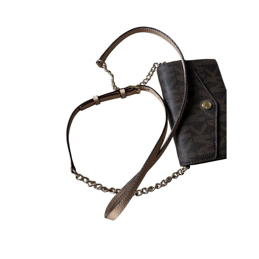 Michael Kors Jet Set Signature Crossbody Bag Convertible to Wallet Adjustable - Picture 9 of 12
